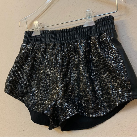 Lovers + Friends Black Sequin Gunmetal QUINN Short - Picture 8 of 13